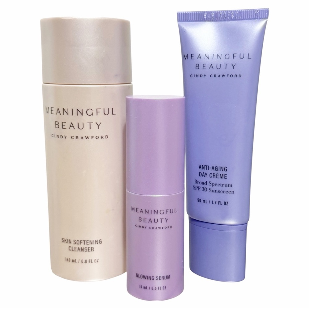 MEANINGFUL BEAUTY 3-Piece Anti-Aging Skincare Set - Cleanser, Day Creme & Serum